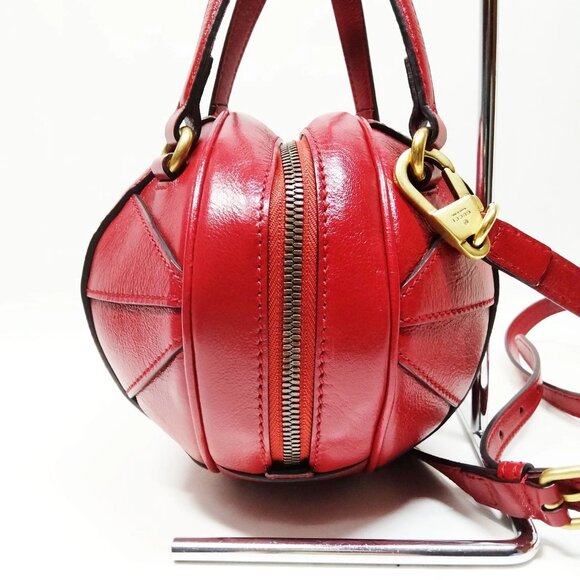 Gucci Red Leather Hand Bag mon910-103125 - Picture 4 of 16
